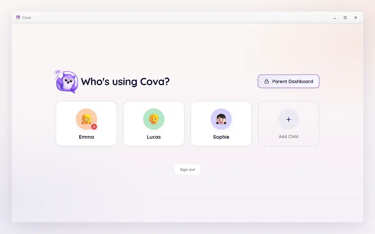 Child profile selection