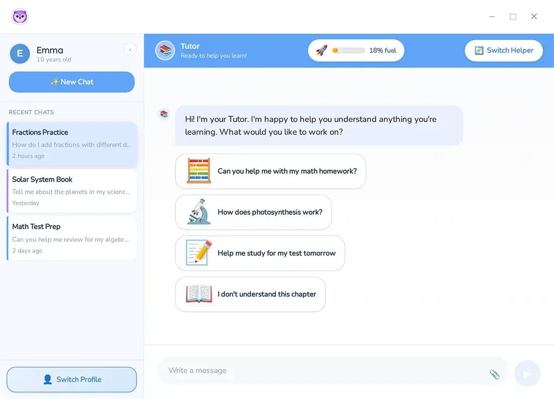 Cova chat window